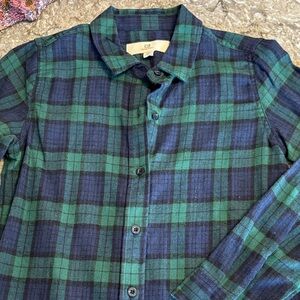 Thread Supply Green and Blue Flannel Shirt